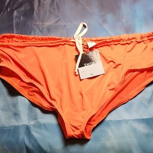 N2N Orange Bikini Speedo with Drawstring